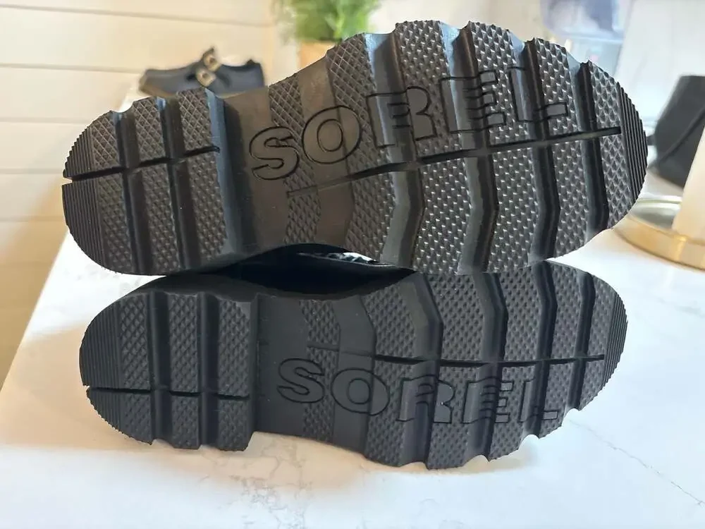 Sorel Lennox Waterproof Black Leather Lace-Up Combat Boots Women's Size 5.5 NWOT - Picture 6 of 6